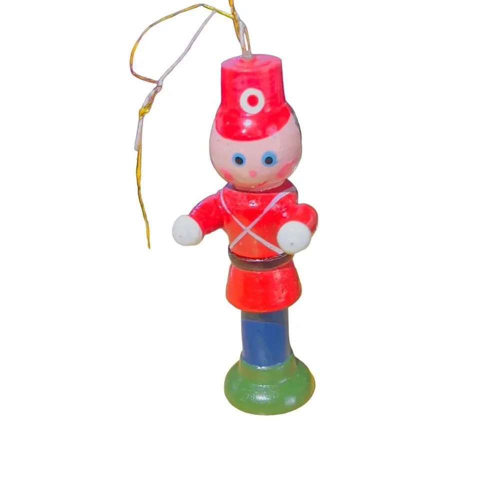 Vintage 1970’s Marching Band‎ Drum Major Christmas Tree Ornament Taiwan 3.5”x1”